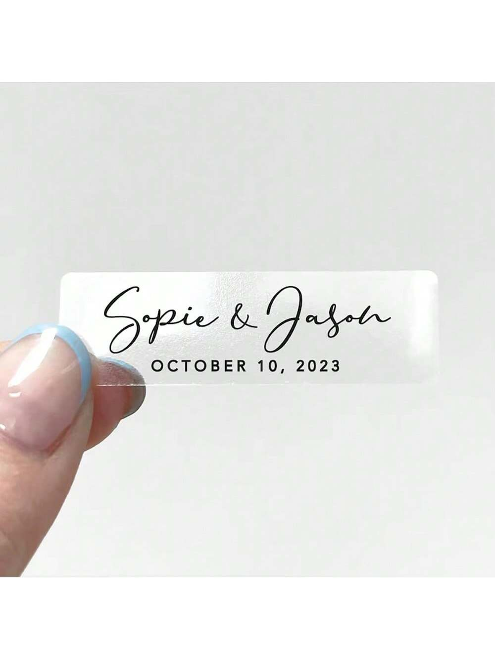 Personalised Candle Label - Benutzerdefinierte transparente Hochzeitsetiketten aus Aluminiumfolie, Kupferstichaufkleber,