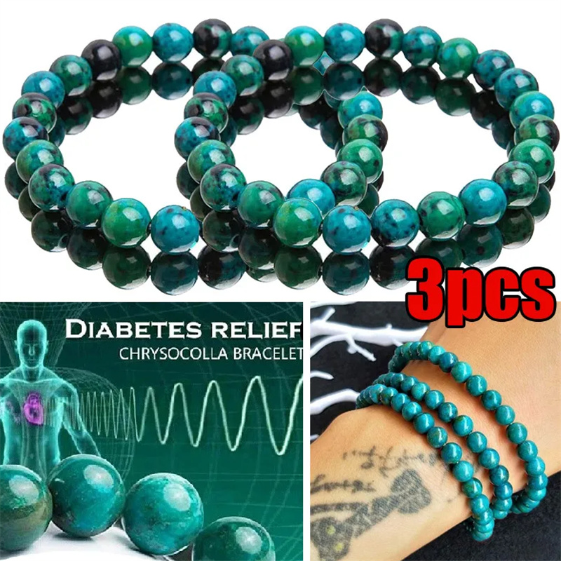 Coordinates Bracelet - Chrysokoll Malachit Armband Frauen Männer Naturstein