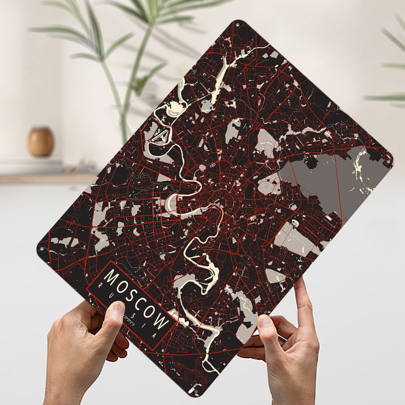 Moskauer Stadtplan Vektor Meta – Custom Map Poster Bewertung und Preis