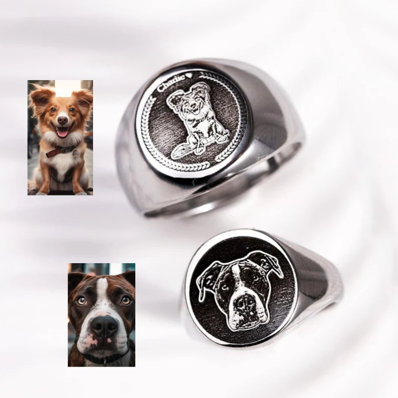 Benutzerdefinierter gravierter – Initial Ring Custom Bewertung und Preis