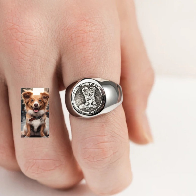 Benutzerdefinierter gravierter – Initial Ring Custom Bewertung und Preis
