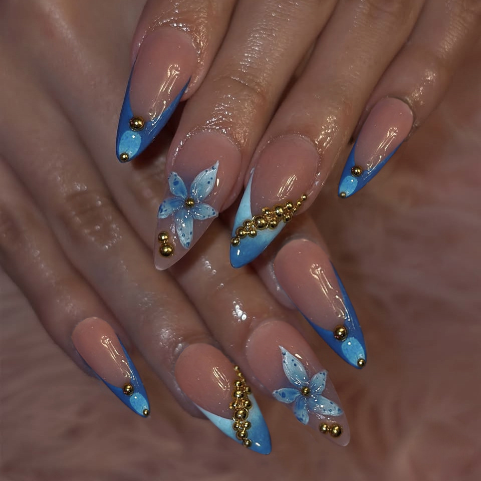 Künstliche Nägel in Nude-Tönen – Pressed Flower Art Bewertung und Preis